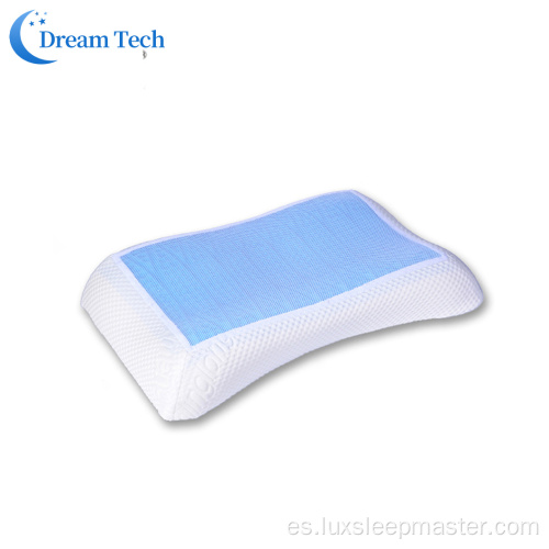 Almohada de gel de espuma de enfriamiento personalizada con cuello de algodón 100%